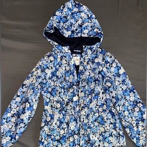 GAP Kids Floral Raincoat in Blue and White